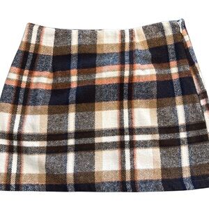 Black and White A-Line Mini Skirt Casual